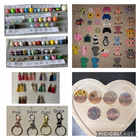 Writing Pen Dog Sloth Castle Artisan Beaded Silicone Custom Handcrafted Office - Picture 10 of 11